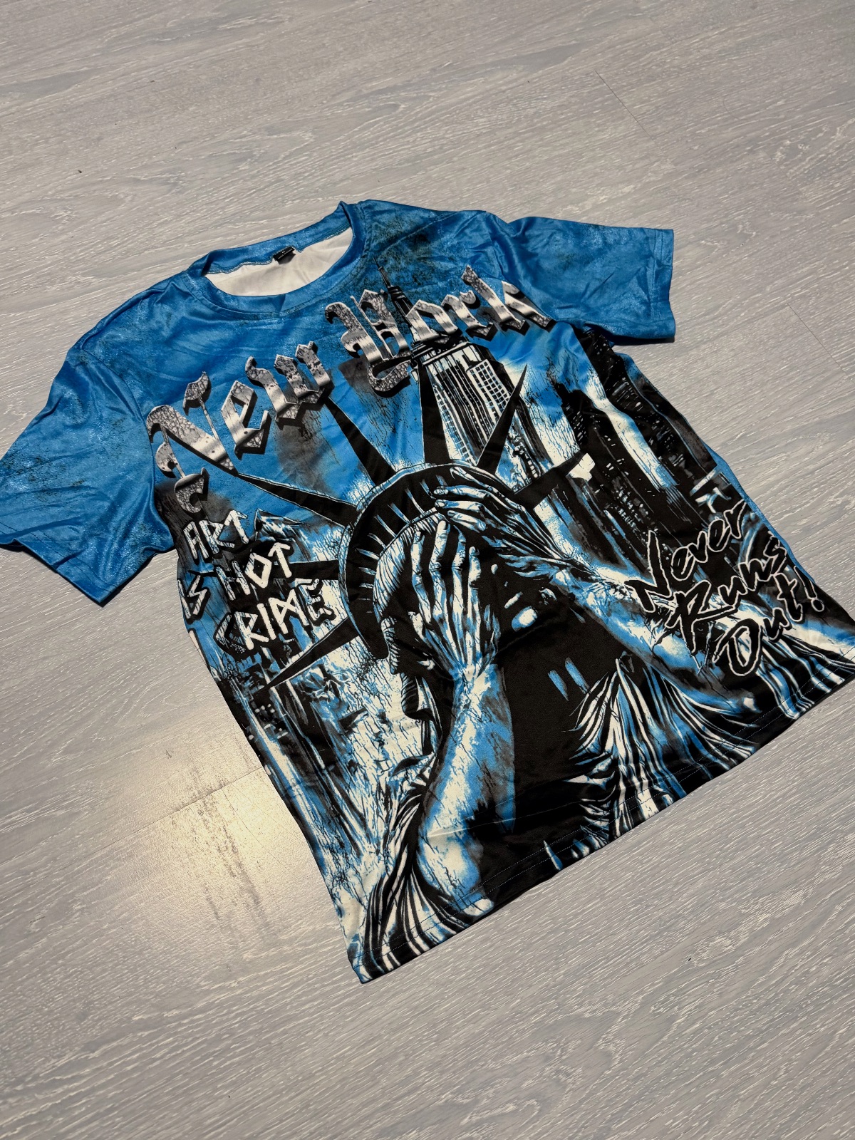 T-shirt imprimé New York bleu – Romwe – taille M 2