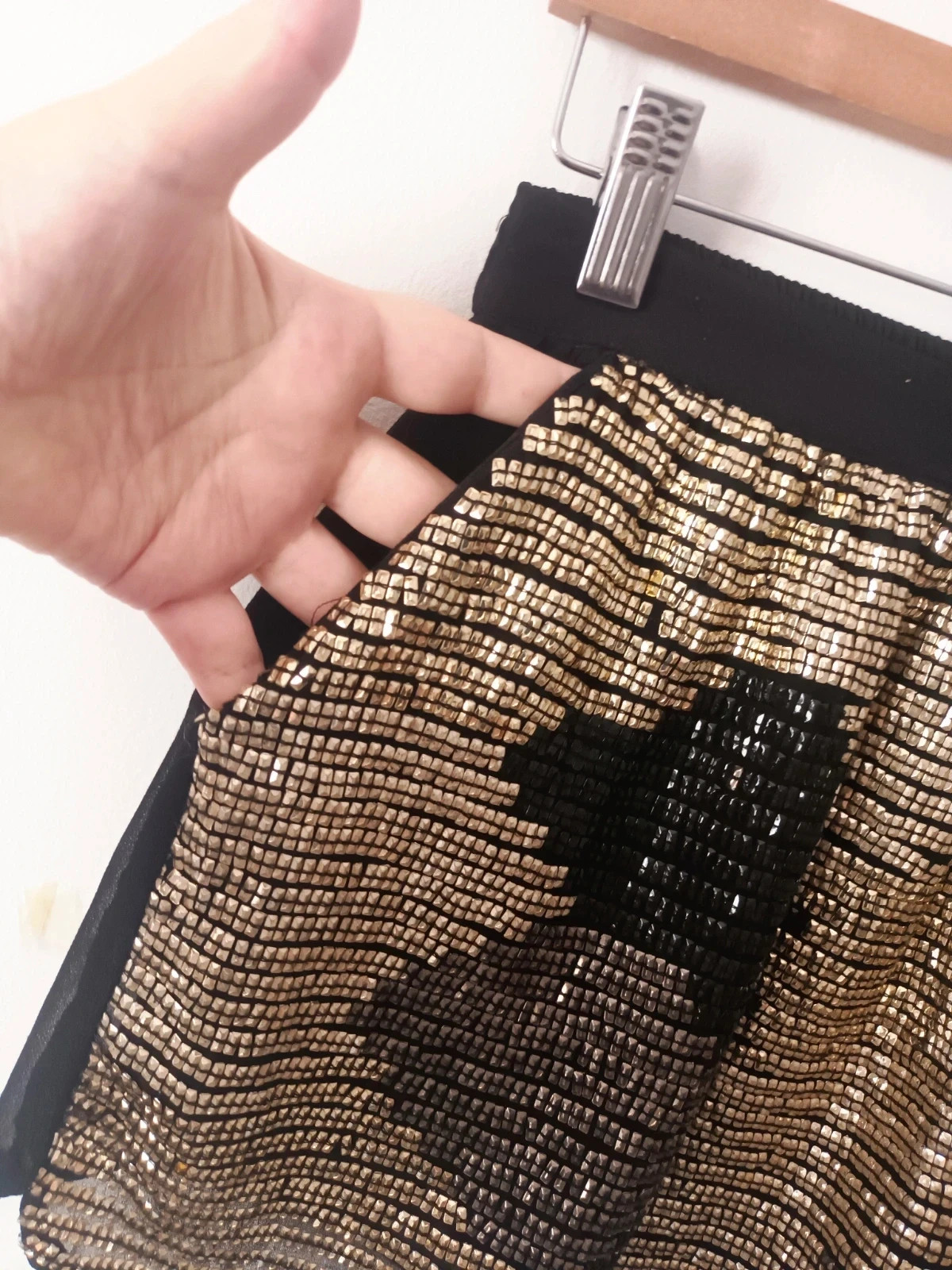 Espectacular Mini falda de lentejuelas y pedrería. T.XS – MNG Suit – taille XS / 34 / 6 5