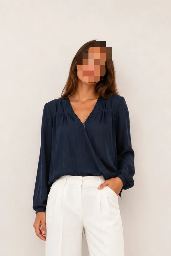 Blusa Cruzada de la Marca Francesa Un Jour Ailleurs T.XL. – Un Jour Ailleurs – taille XXL / 44 / 16 2