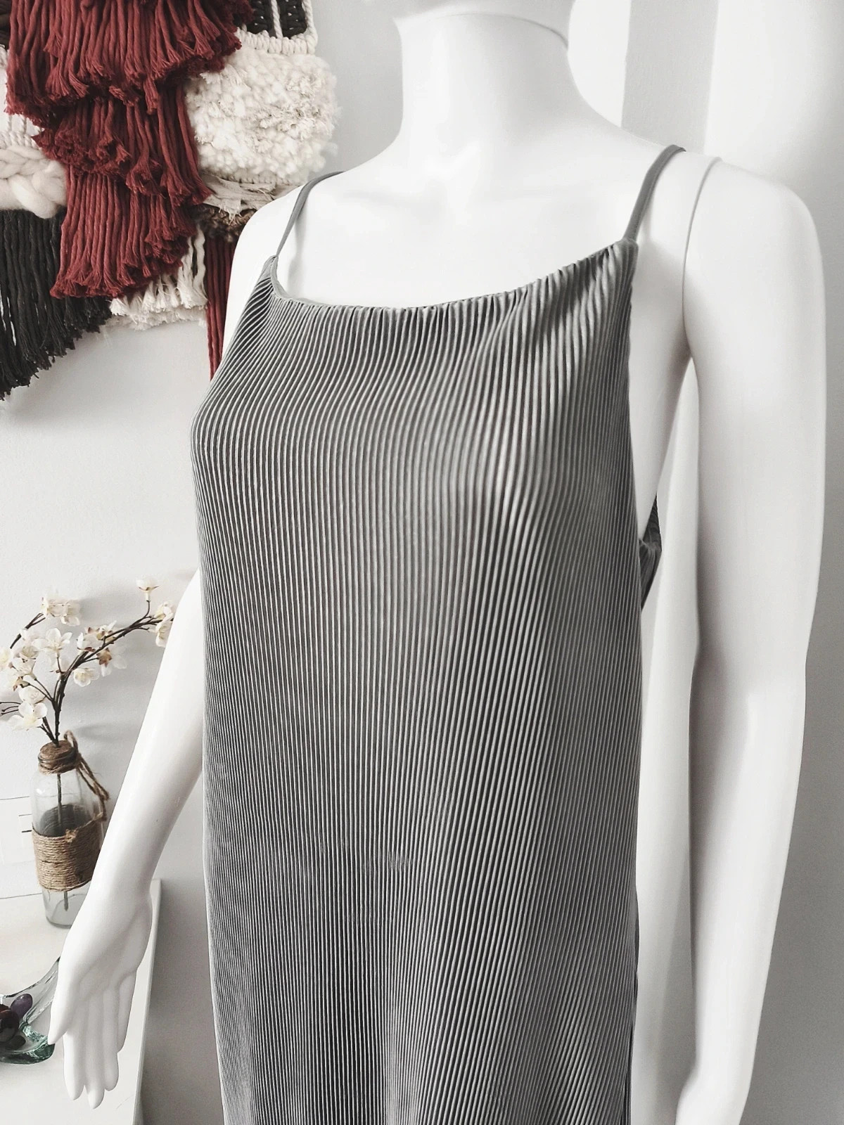 Vestido midi plisado Azul Turquesa by ONLY T.L – ONLY – taille L / 40 / 12 4