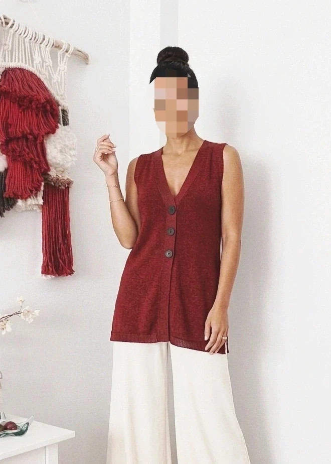 Maxi chaleco/ Top largo de punto by Sfera Collection – Sfera Collection – taille M / 38 / 10 2
