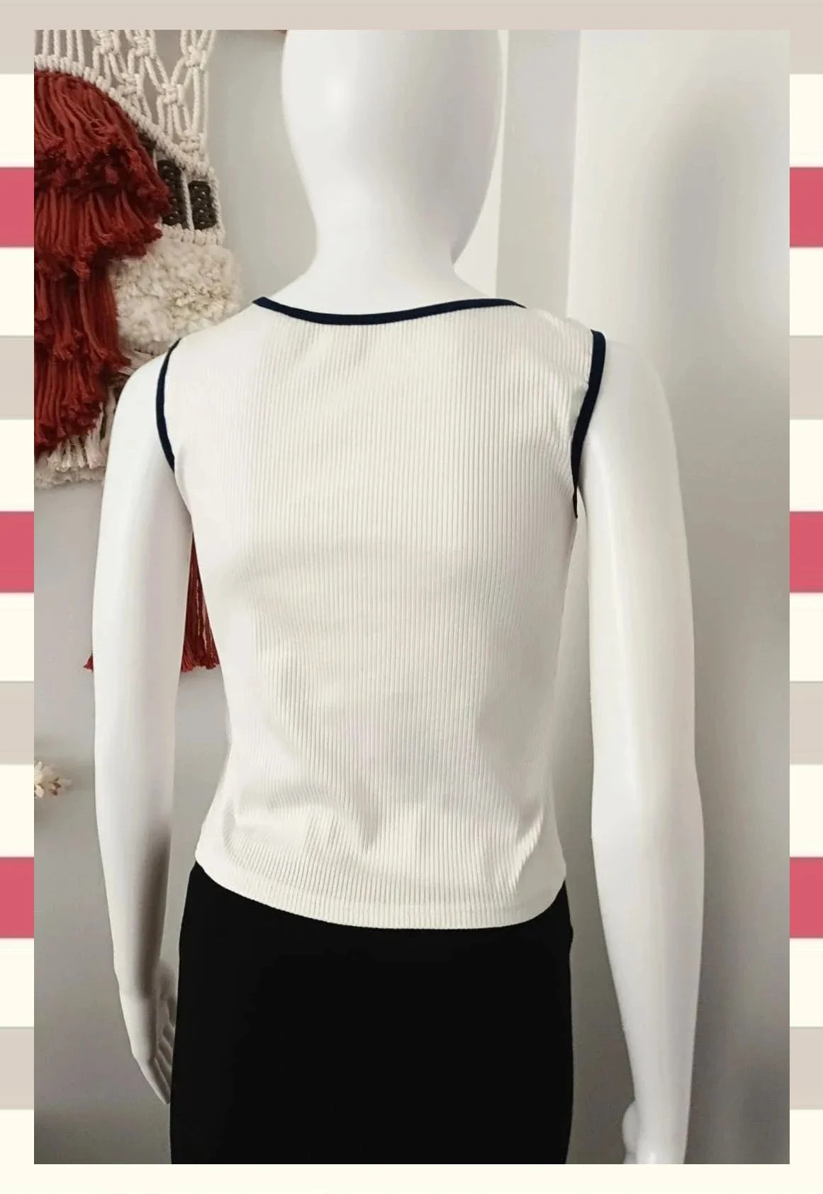 Camiseta canalé Vintage Y2k bandera Americana – La Boutique – taille S / 36 / 8 3