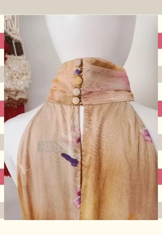 Vestido halter seda by Tintoretto T. XL/42 – Tintoretto – taille XL / 42 / 14 5