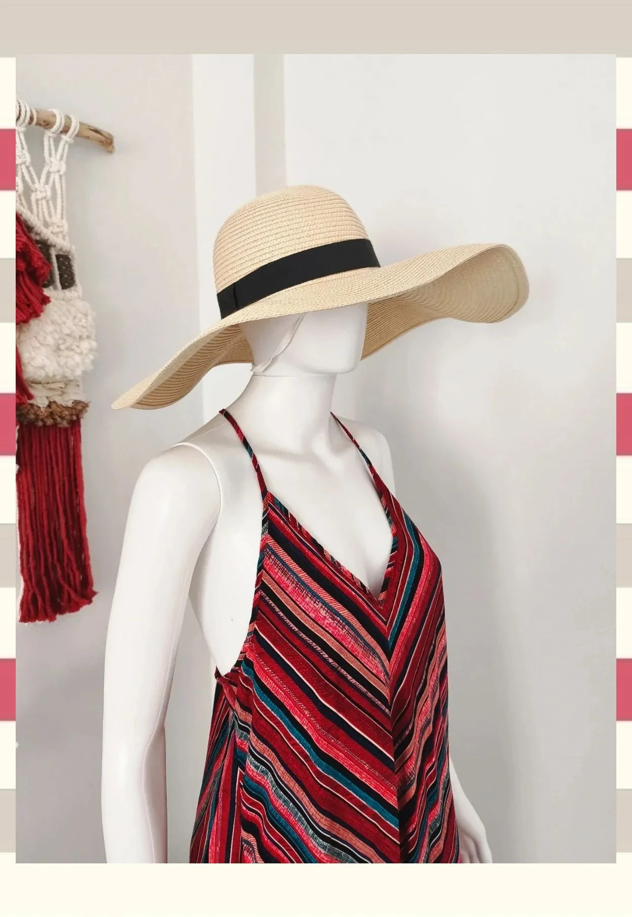 Sombrero de Paja de Ala Ancha Mujer