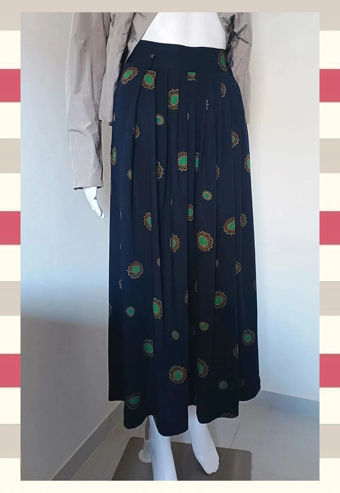 Falda Mido Vintage Jones New York Estilo boho-Chic