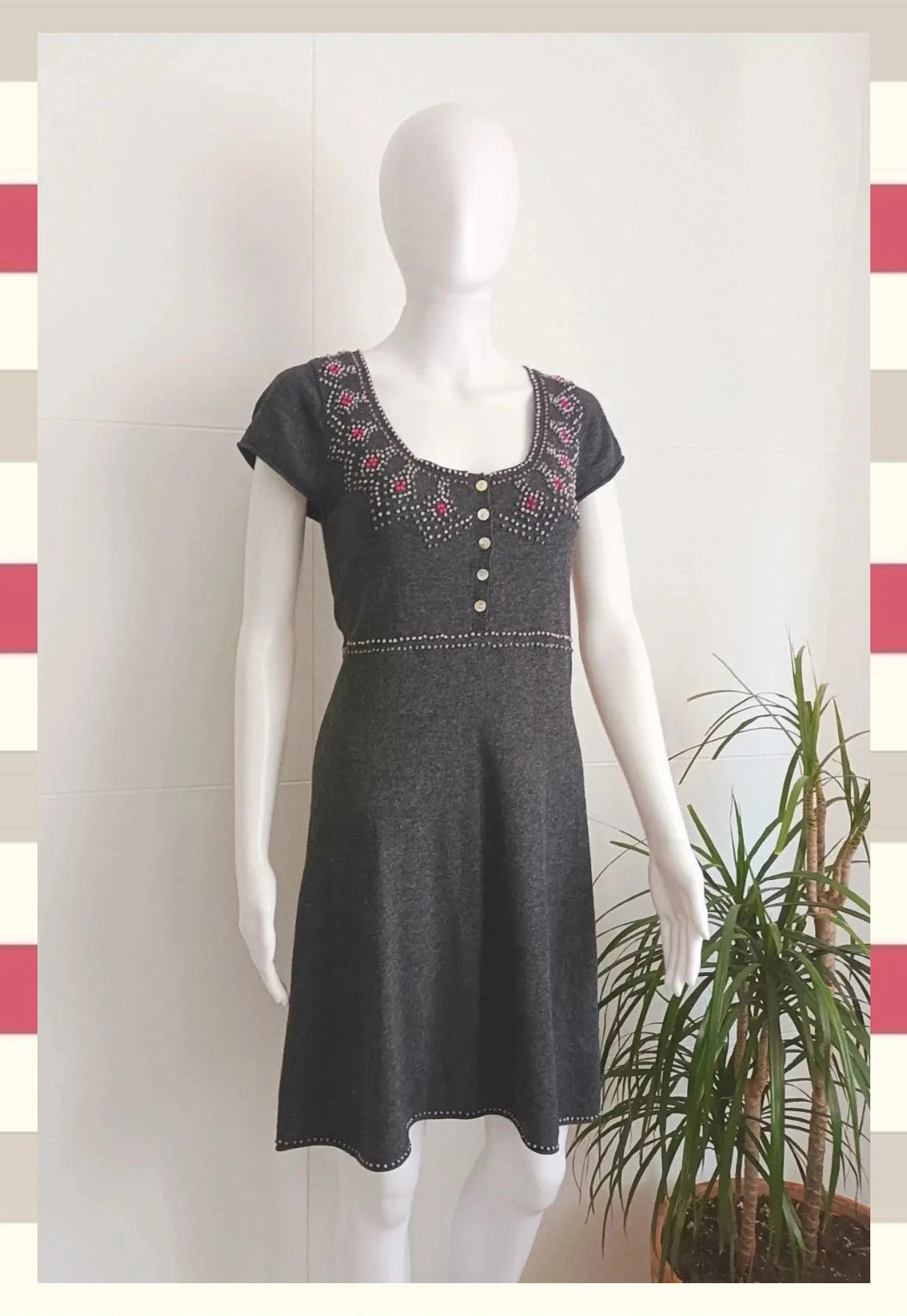 Precioso Vestido de Punto White Stuff T.M