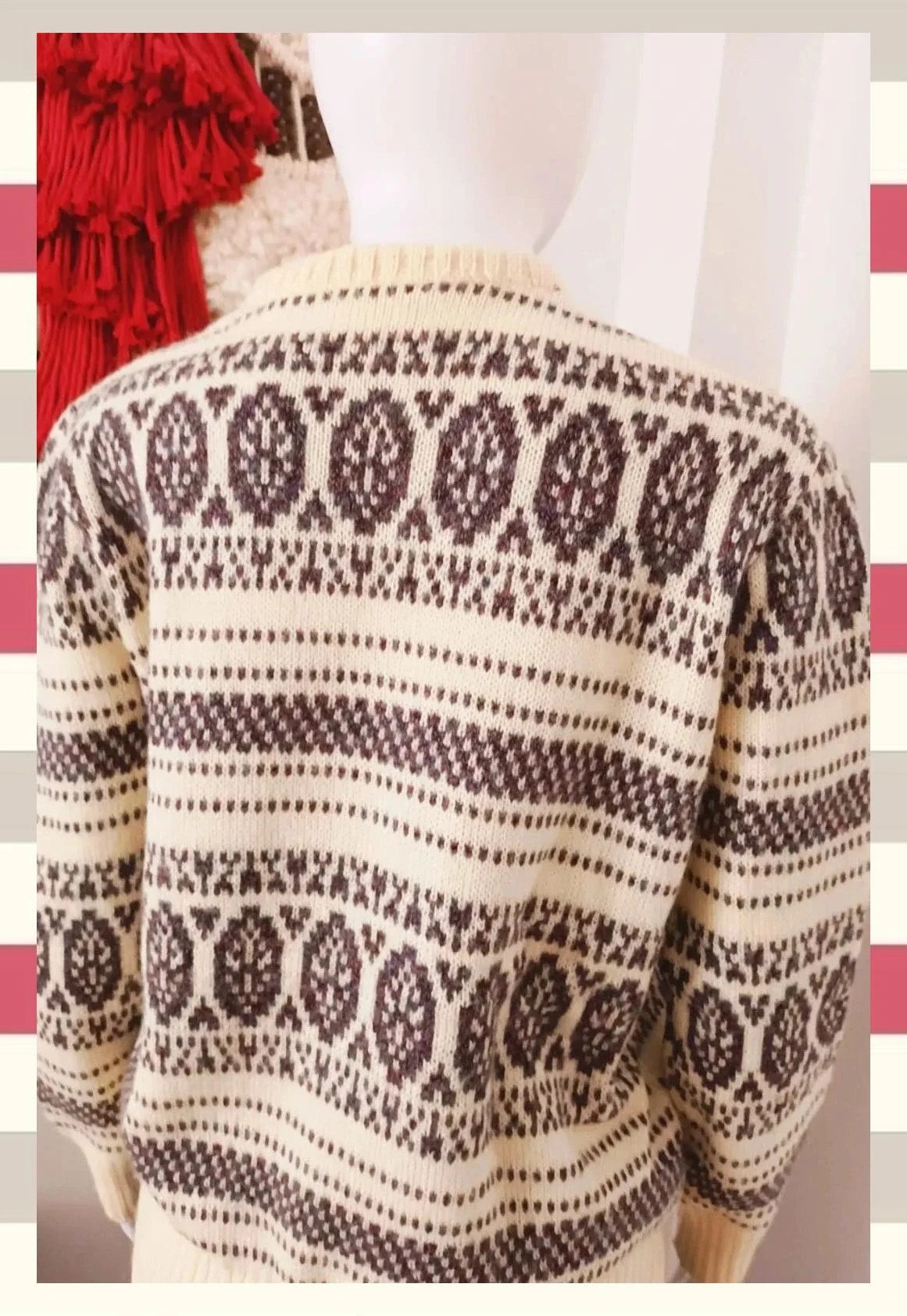 Jersey de Punto Estilo Nordico – Vintage Boutique – taille L / 40 / 12 5