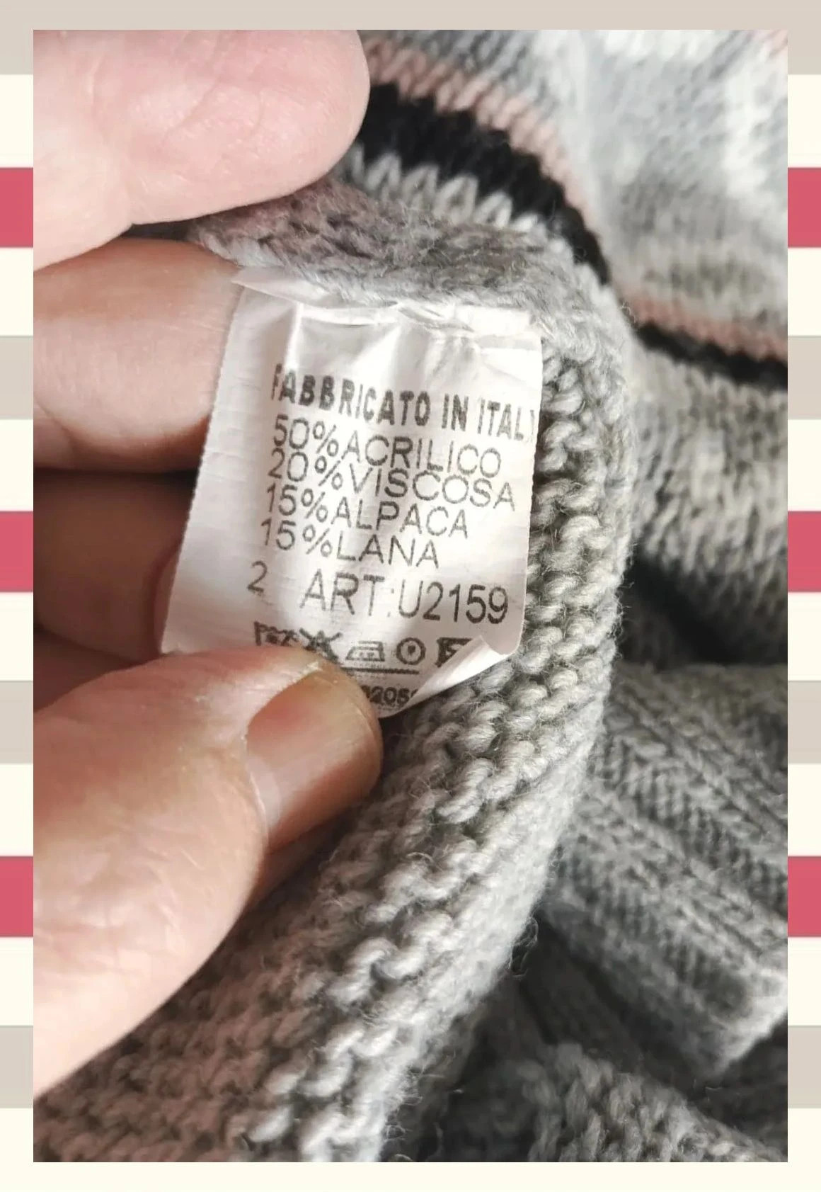 Jersey de Punto Fair Isle Made in Italy – Vintage Boutique – taille S / 36 / 8 4