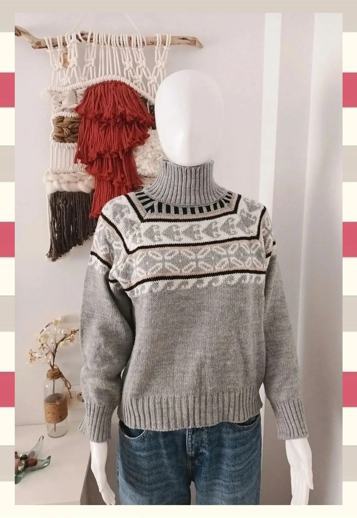 Jersey de Punto Fair Isle Made in Italy