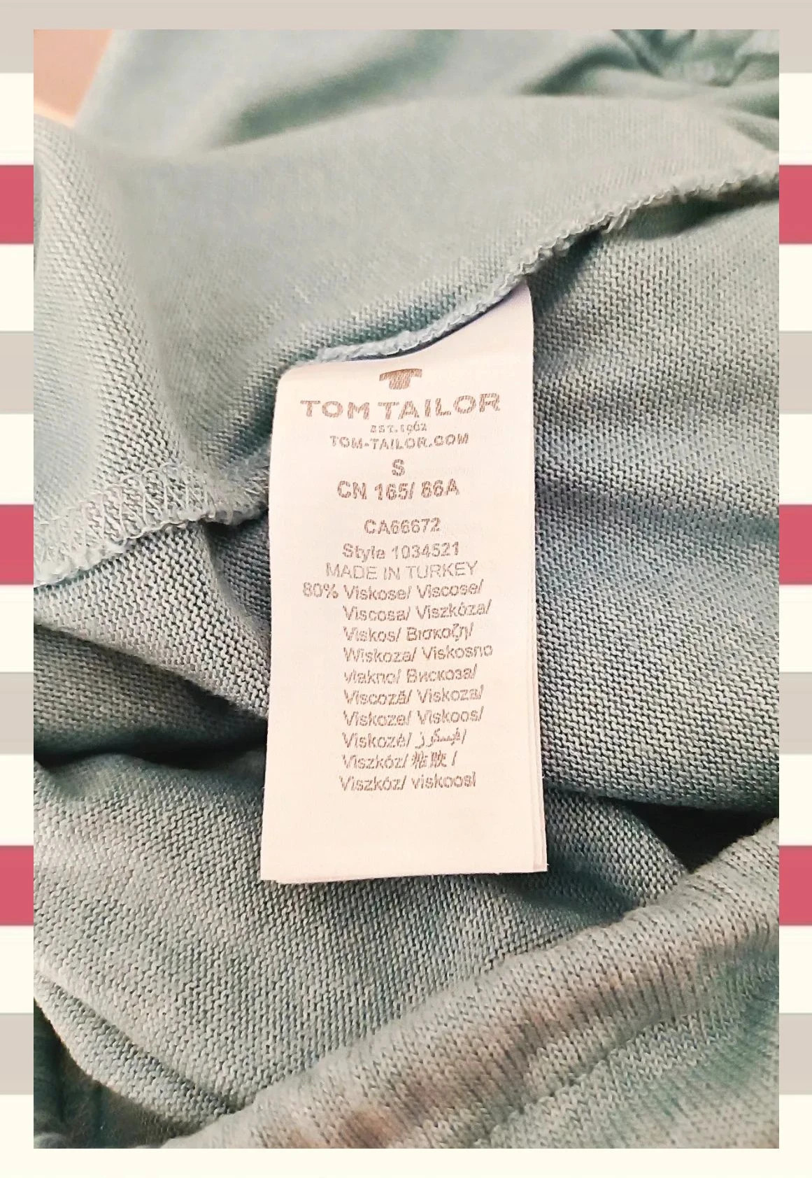 Jersey finode Punto Viscosa By Tom Tailor T.S. – Tom Tailor – taille S / 36 / 8 5
