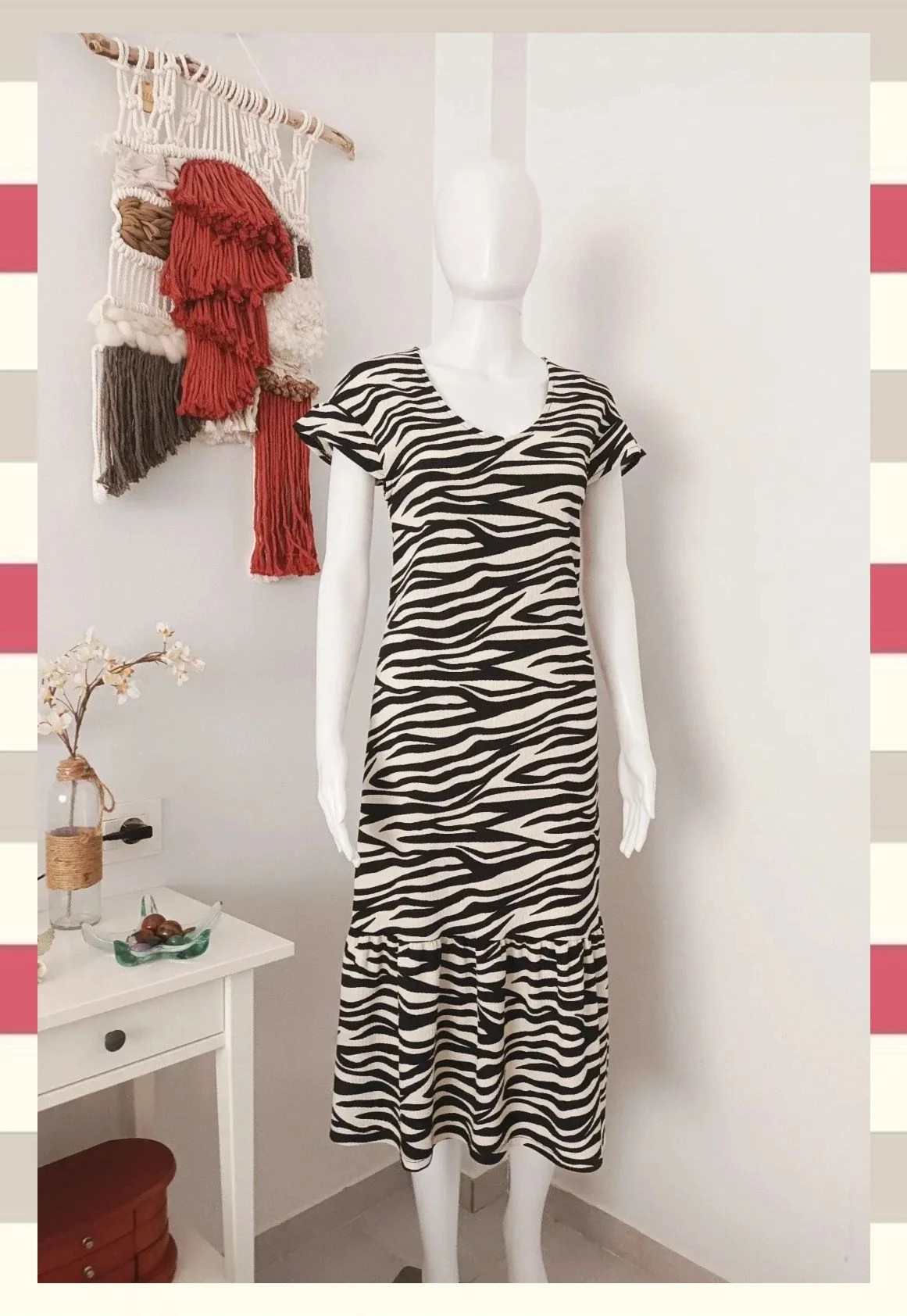 Maxi vestido Print Cebra T.S.