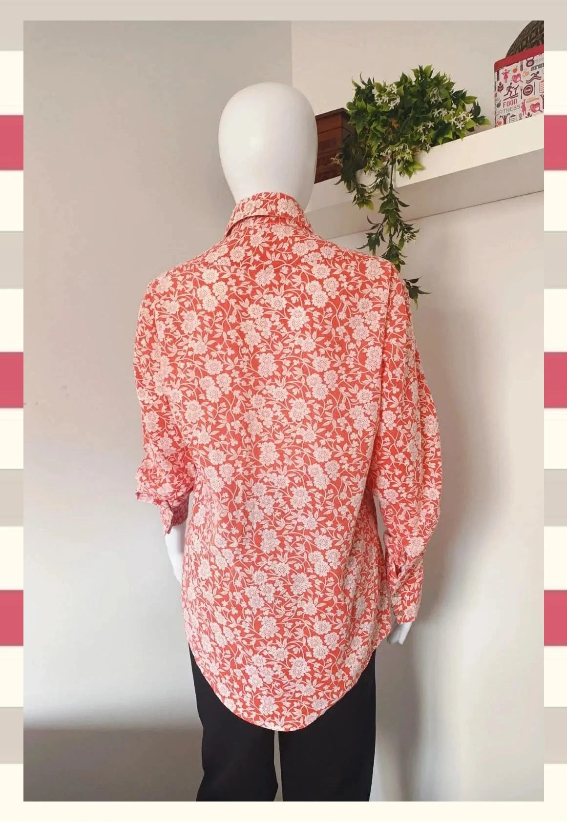 Camisa Western Vintage print retro T.44 – Boutique De La Femme – taille 4XL / 48 / 20 2