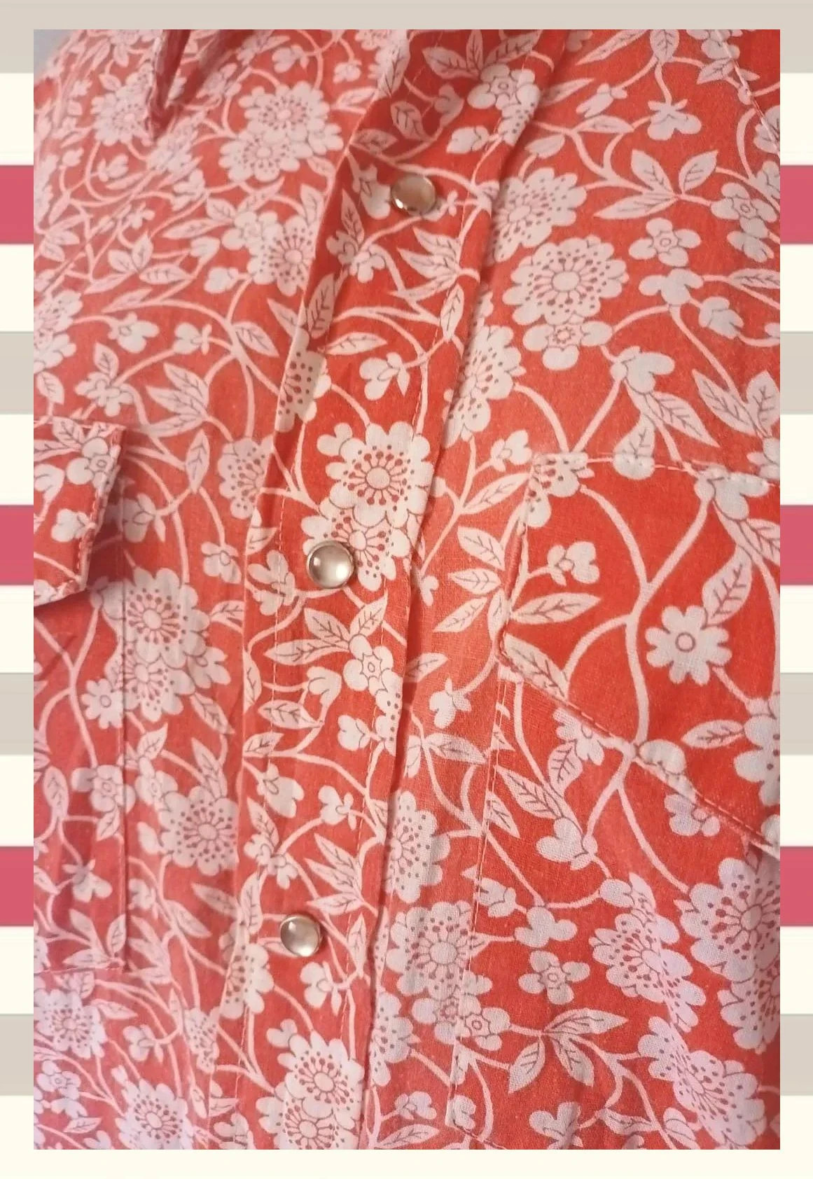 Camisa Western Vintage print retro T.44 – Boutique De La Femme – taille 4XL / 48 / 20 5