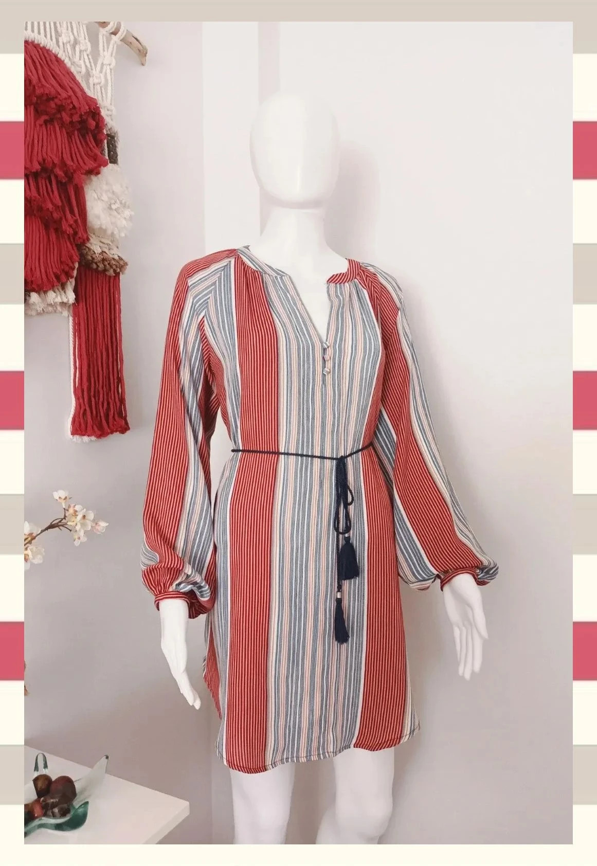 Vestido túnica Cinturón Borlas by Only Nuevo