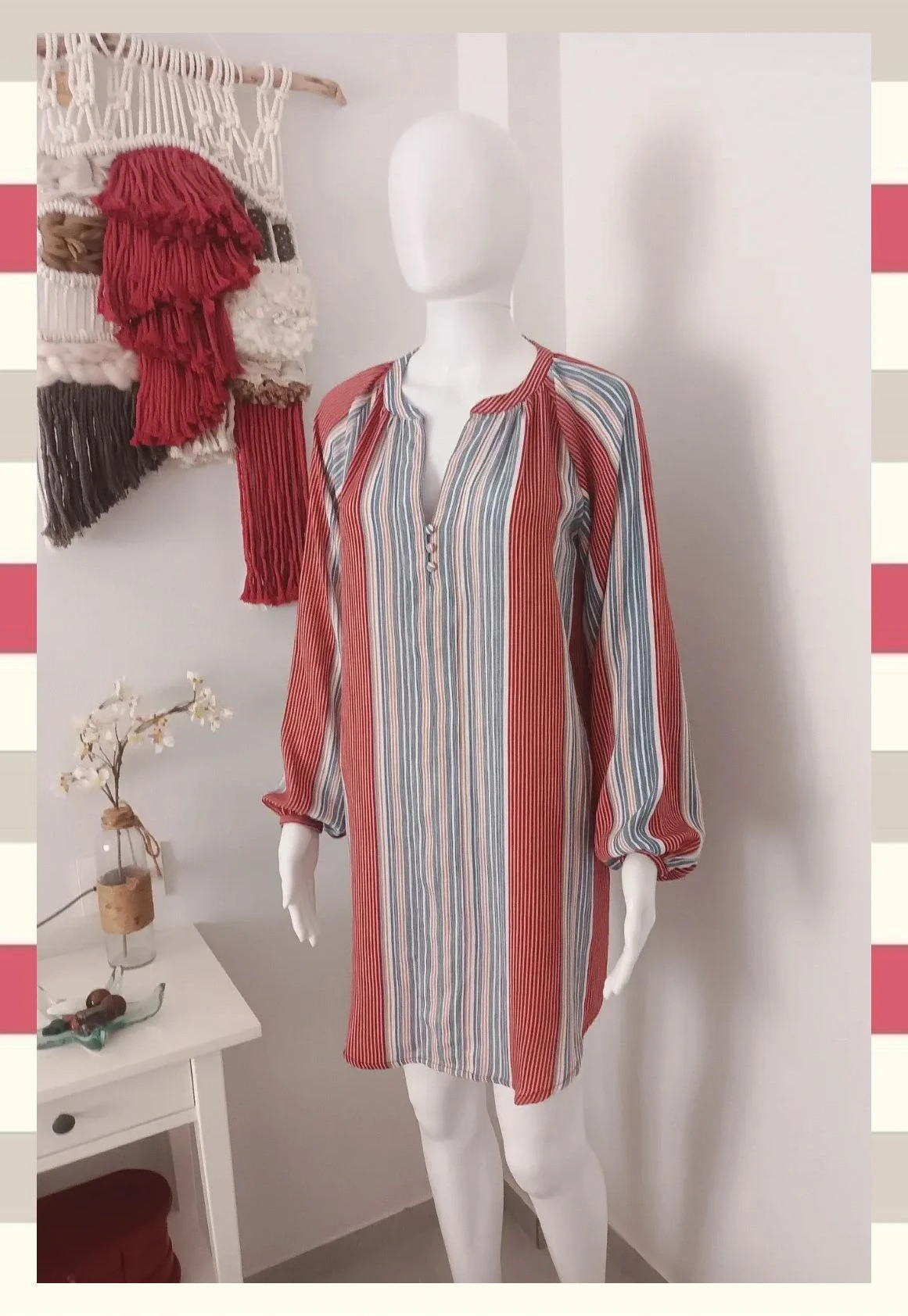 Vestido túnica Cinturón Borlas by Only Nuevo – ONLY – taille XS / 34 / 6 4