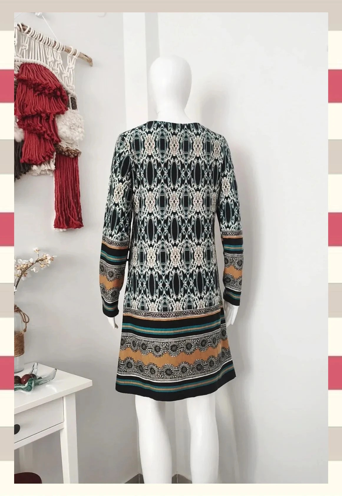 Vestido Boho/Étnico Corte Evasè by DoDo – DoDo – taille M / 38 / 10 3