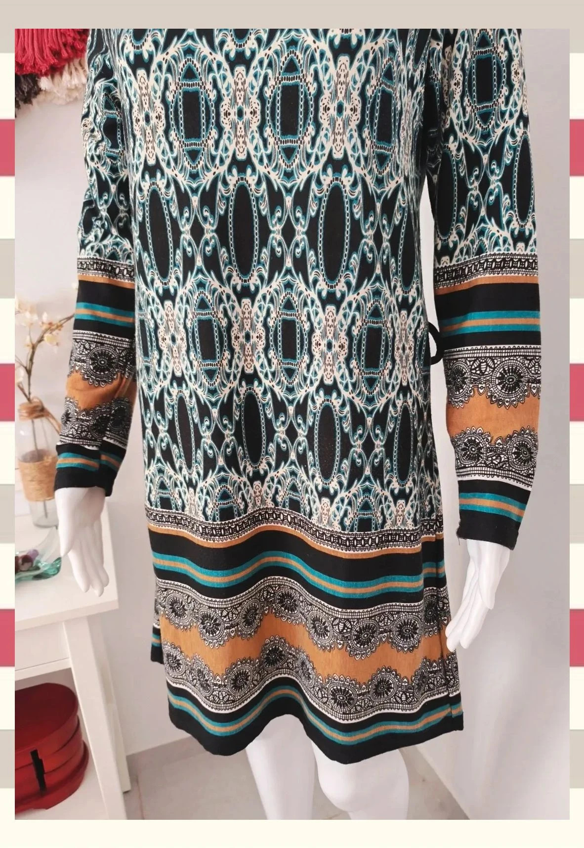 Vestido Boho/Étnico Corte Evasè by DoDo – DoDo – taille M / 38 / 10 5