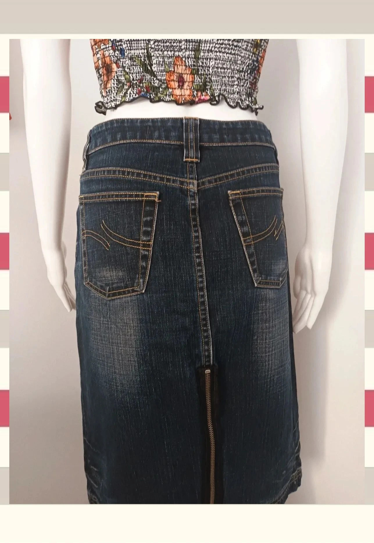 Falda Vaquera de Tubo TRF Demin Zara – Zara Trafaluc – taille M / 38 / 10 3