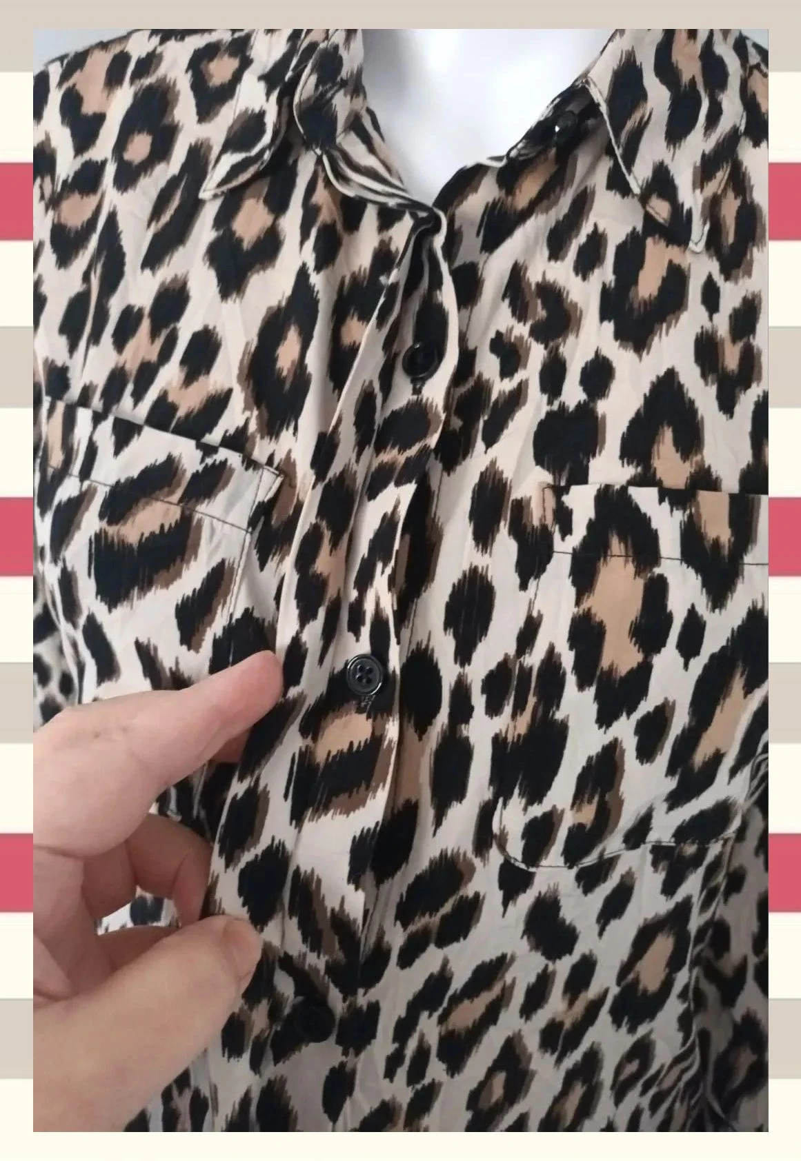 Exclusiva Blusa Print Leopardo Marca Chico's – Chico's – taille S / 36 / 8 4