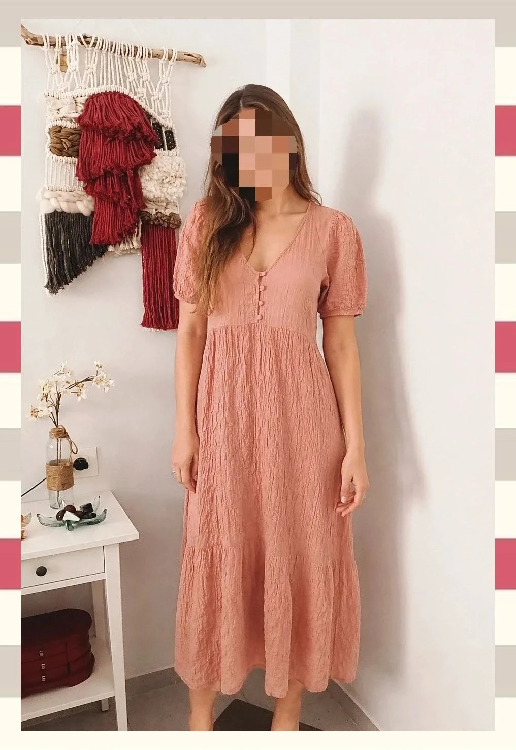 Vestido midi Pull&Bear Tono Arena /Maquillaje T.S – Pull & Bear – taille S / 36 / 8 2