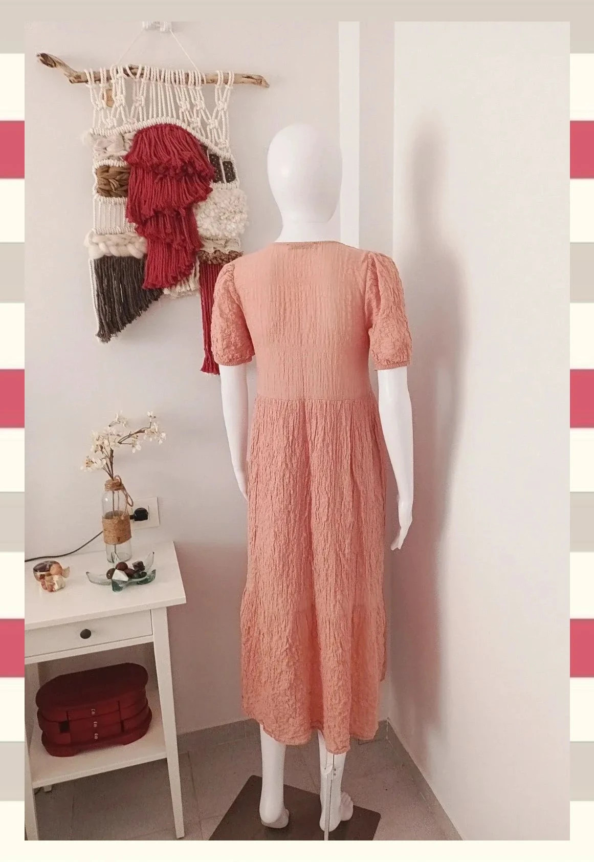 Vestido midi Pull&Bear Tono Arena /Maquillaje T.S – Pull & Bear – taille S / 36 / 8 3