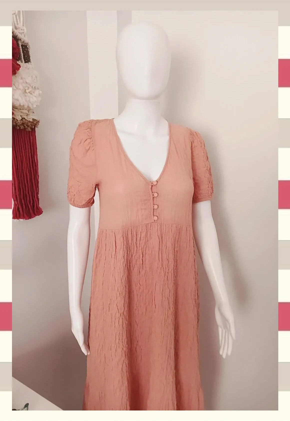 Vestido midi Pull&Bear Tono Arena /Maquillaje T.S – Pull & Bear – taille S / 36 / 8 4