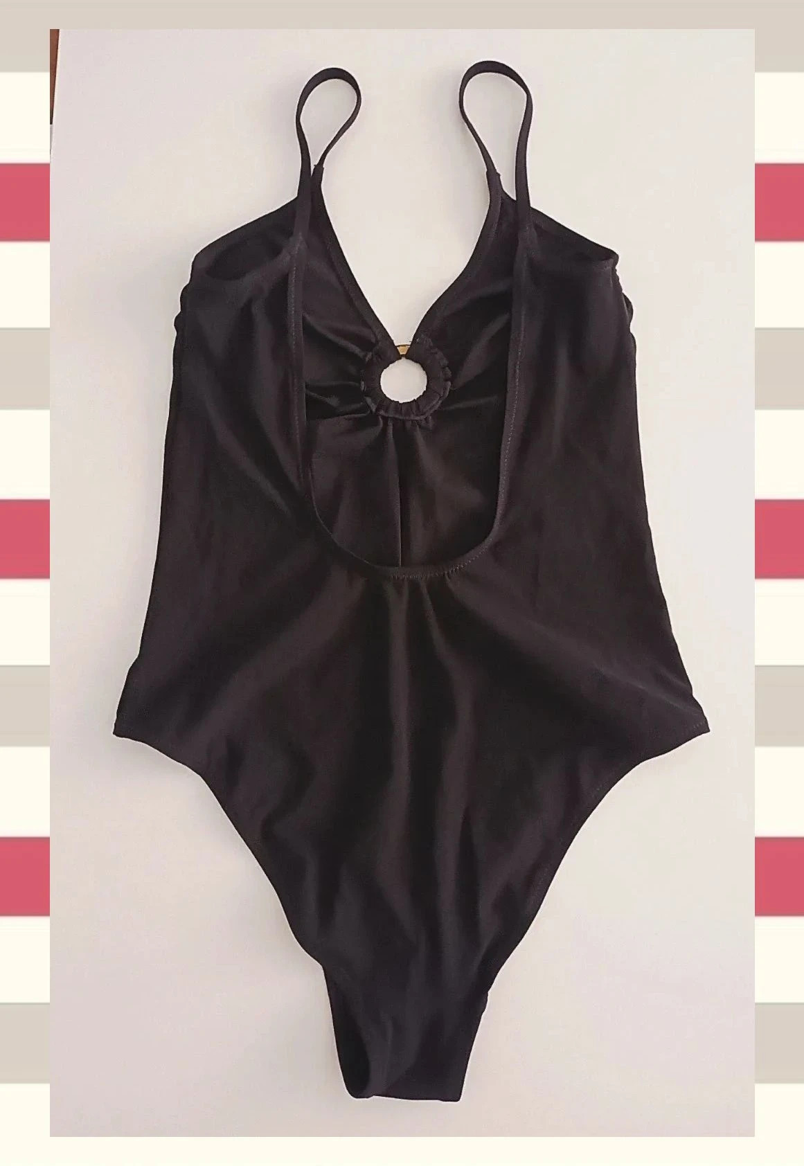 Bañador Negro con Detalle de Aro y Espalda Descubierta T.L – La Boutique – taille L / 40 / 12 2