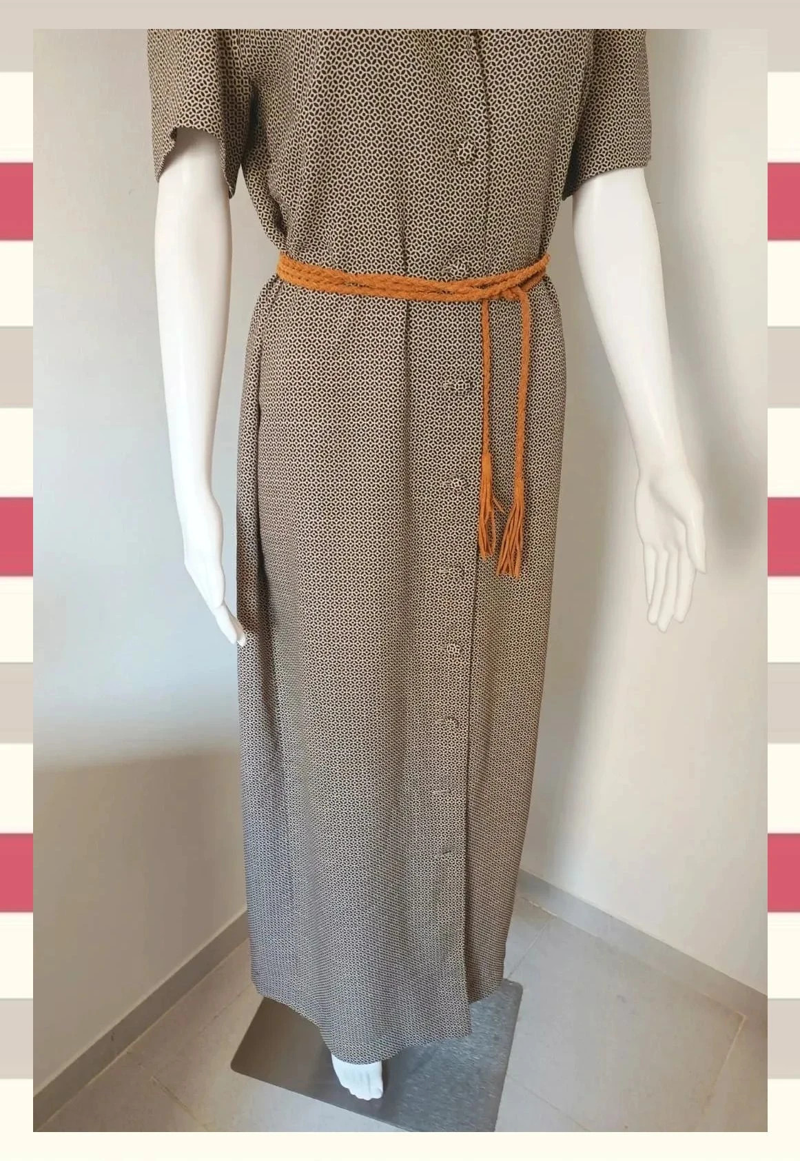 Vestido maxi camisero Leslie Fay Talla M/38 con cinturón – Leslie Fay – taille M / 38 / 10 4