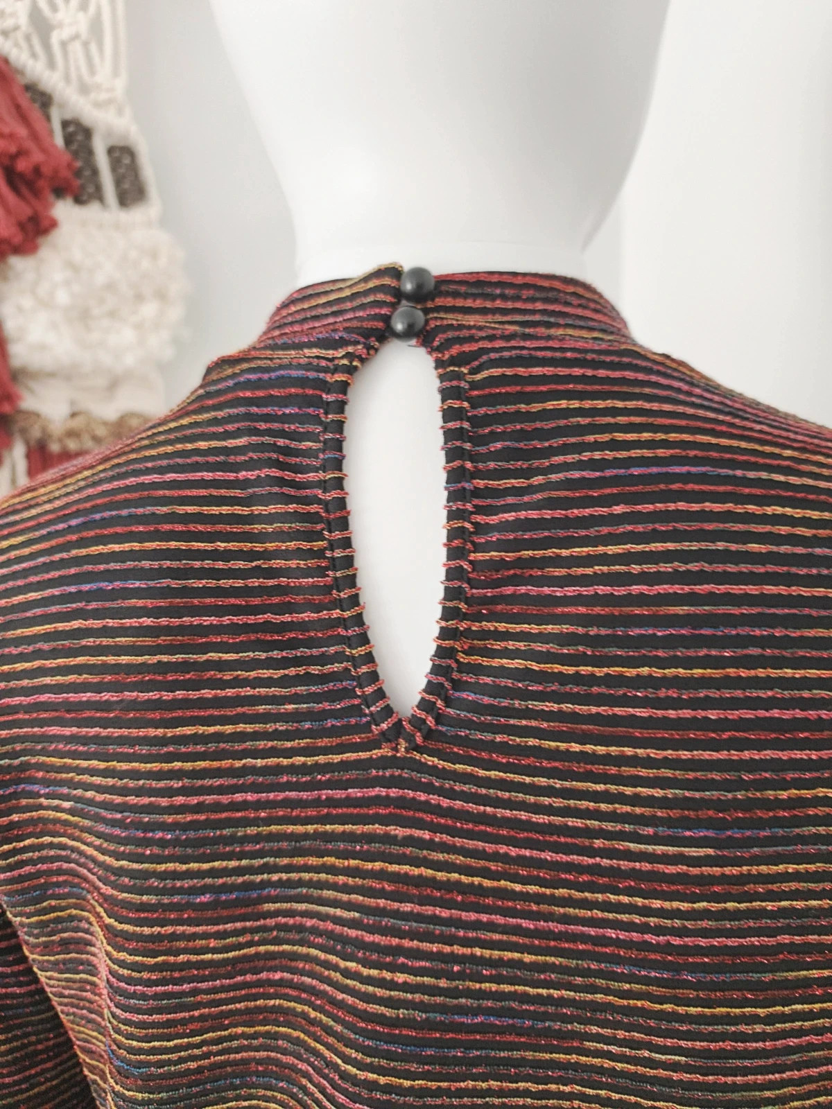 Jersey fino Con hilo plateado Como Nuevo – Vintage Boutique – taille M / 38 / 10 4