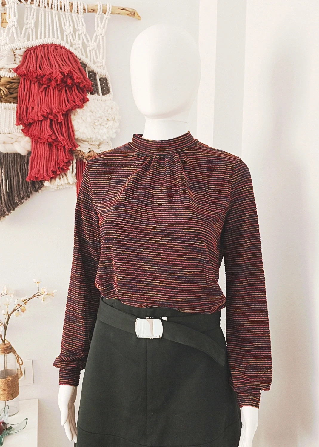 Jersey fino Con hilo plateado Como Nuevo