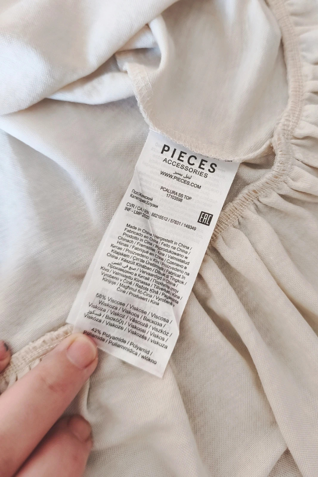 Blusa fluida Estilo Péplum by Pieced T.L – Pieces – taille S / 36 / 8 5