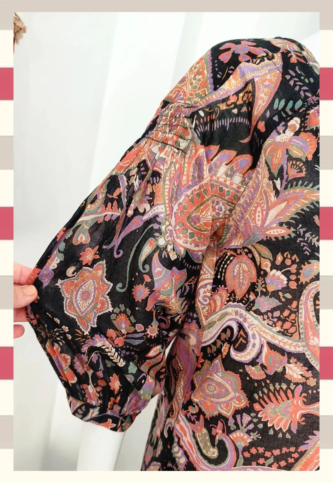 Blusa/túnica Boho Estampado Plasey by Zara Basic – Zara Basic – taille XS / 34 / 6 3