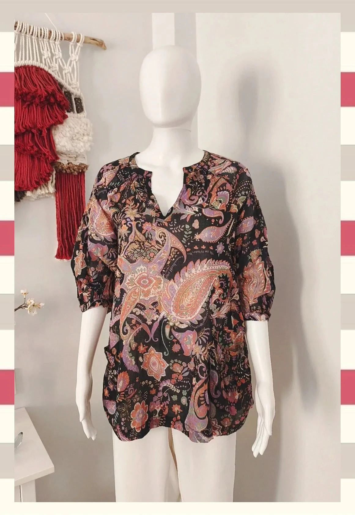 Blusa/túnica Boho Estampado Plasey by Zara Basic