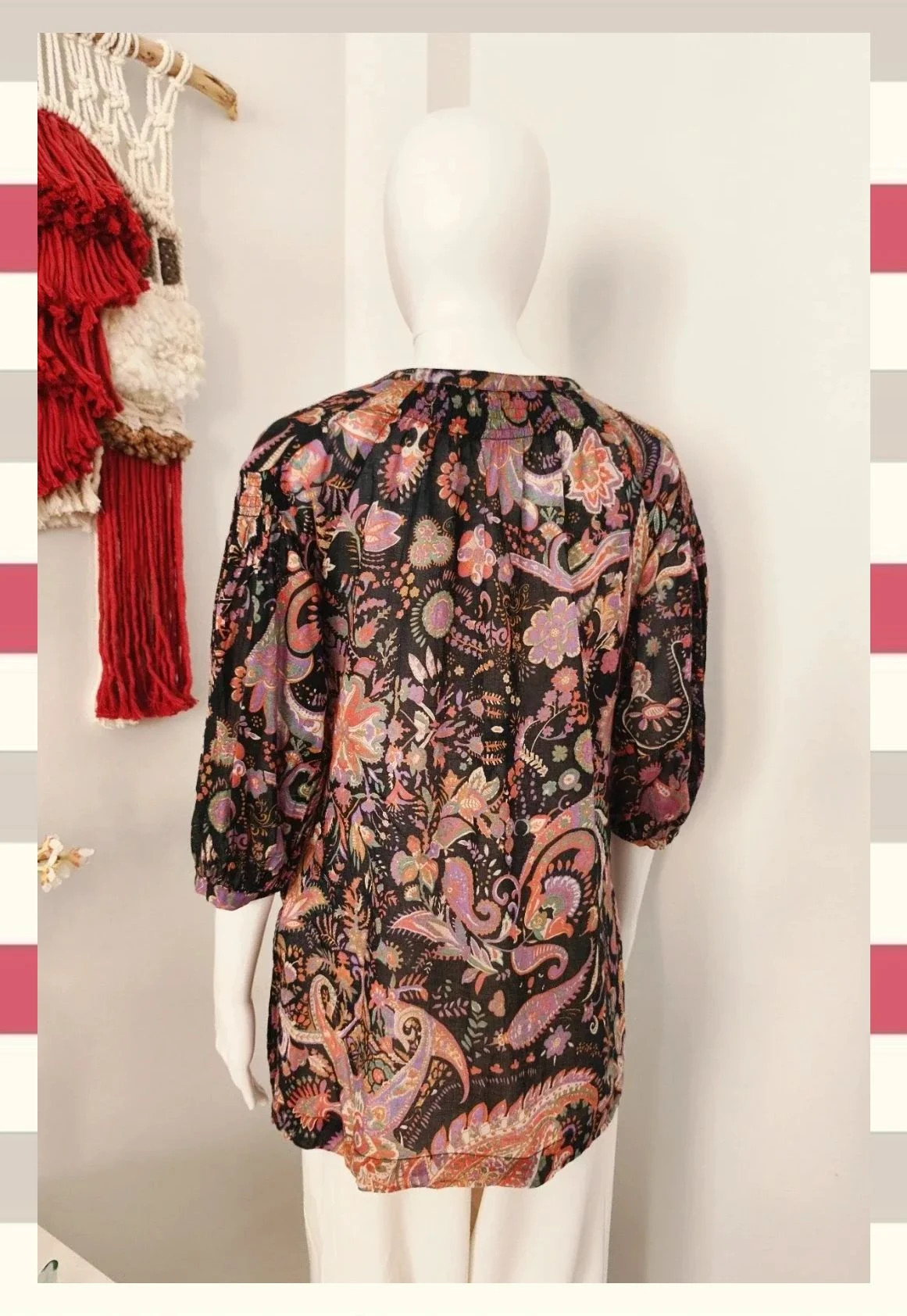 Blusa/túnica Boho Estampado Plasey by Zara Basic – Zara Basic – taille XS / 34 / 6 2