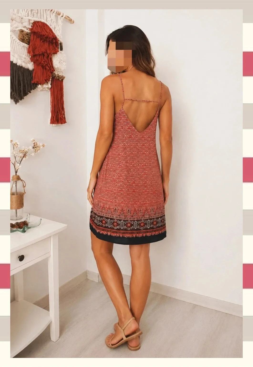 Elegante vestido Boho Espalda abierta MNG Casual T.S – MNG Suit – taille S / 36 / 8 3