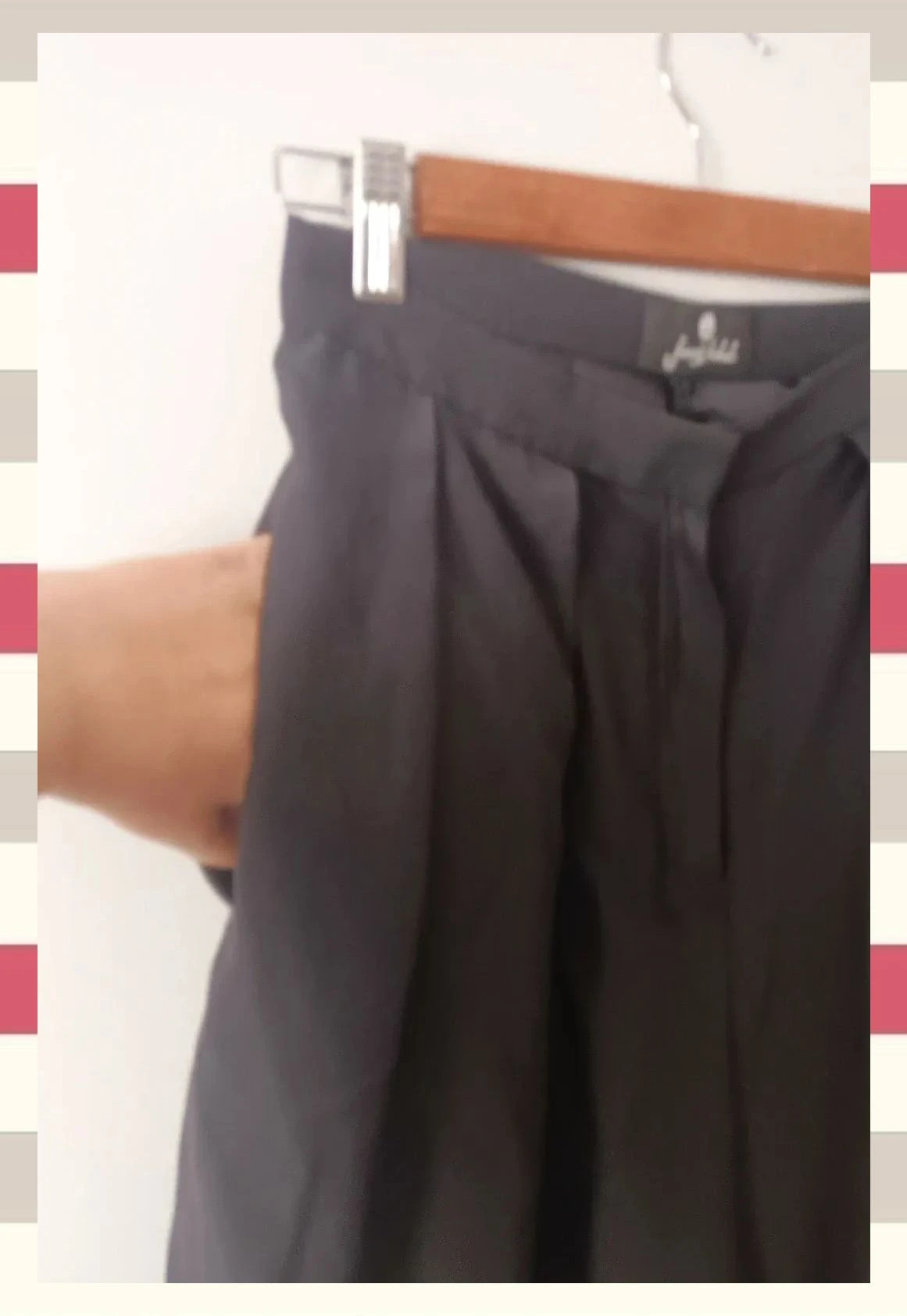 Bermuda Culotte de Saten Negro by Juan Vidal – Juan Vidal – taille L / 40 / 12 4