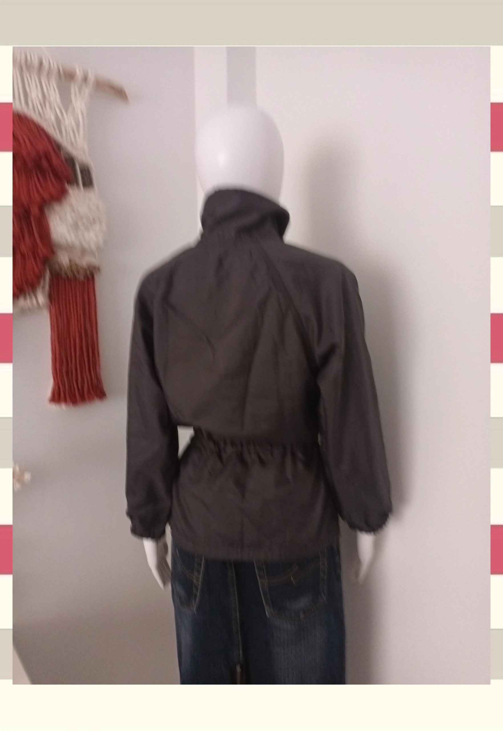 Cortavientos Yadou gris oscuro XS con cordón ajustable 🧥 – Yadou – taille XS / 34 / 6 2
