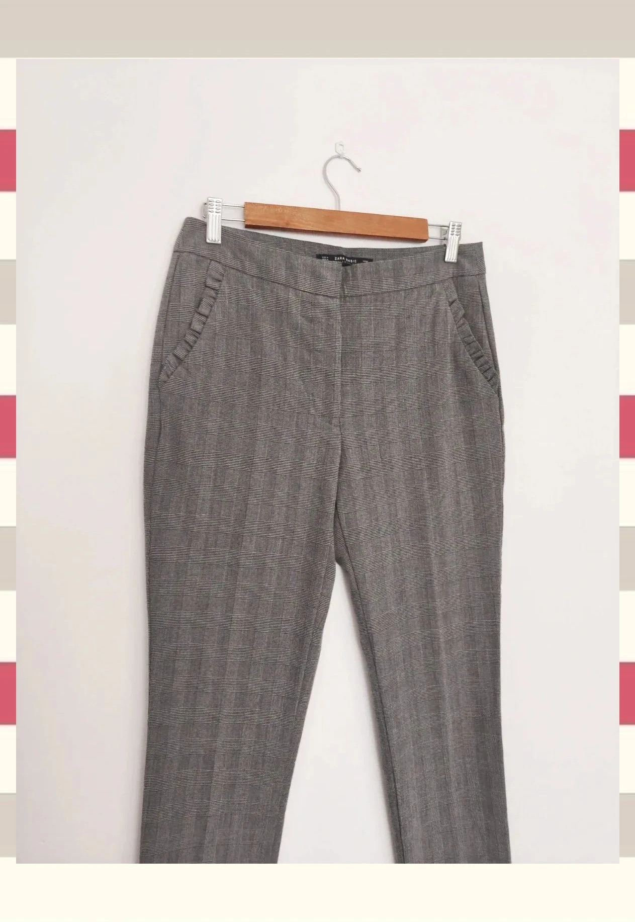 Pantalón de Vestir Cuadros by Zara Basic T M. – Zara – taille M / 38 / 10 4