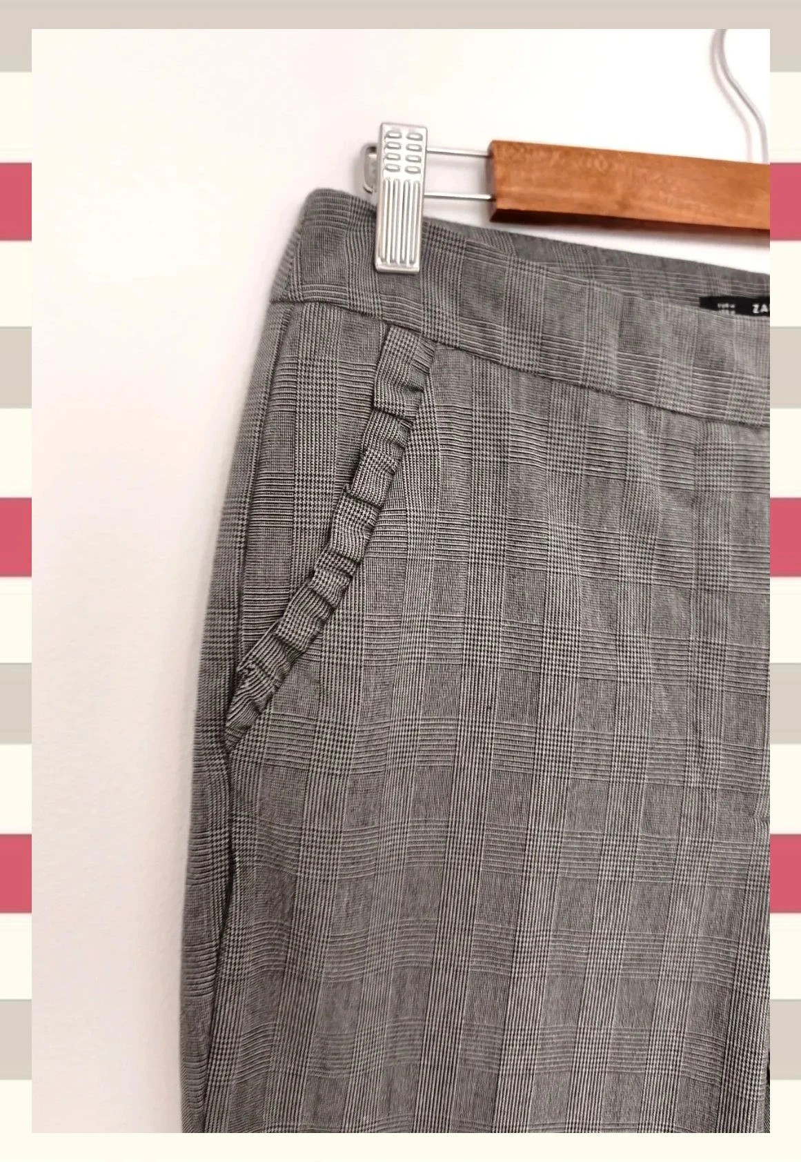 Pantalón de Vestir Cuadros by Zara Basic T M. – Zara – taille M / 38 / 10 5
