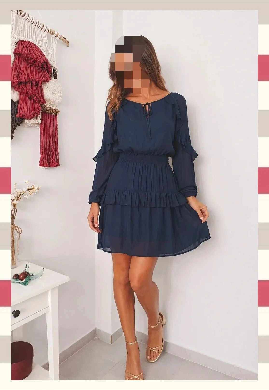 Vestido de Gasa con Volantes by Promo T.Sd – Promod – taille S / 36 / 8 2