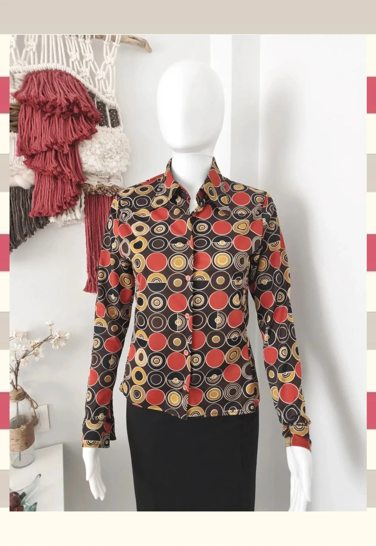 Camisa vintage Marca Nucleo Estilo retro's 70