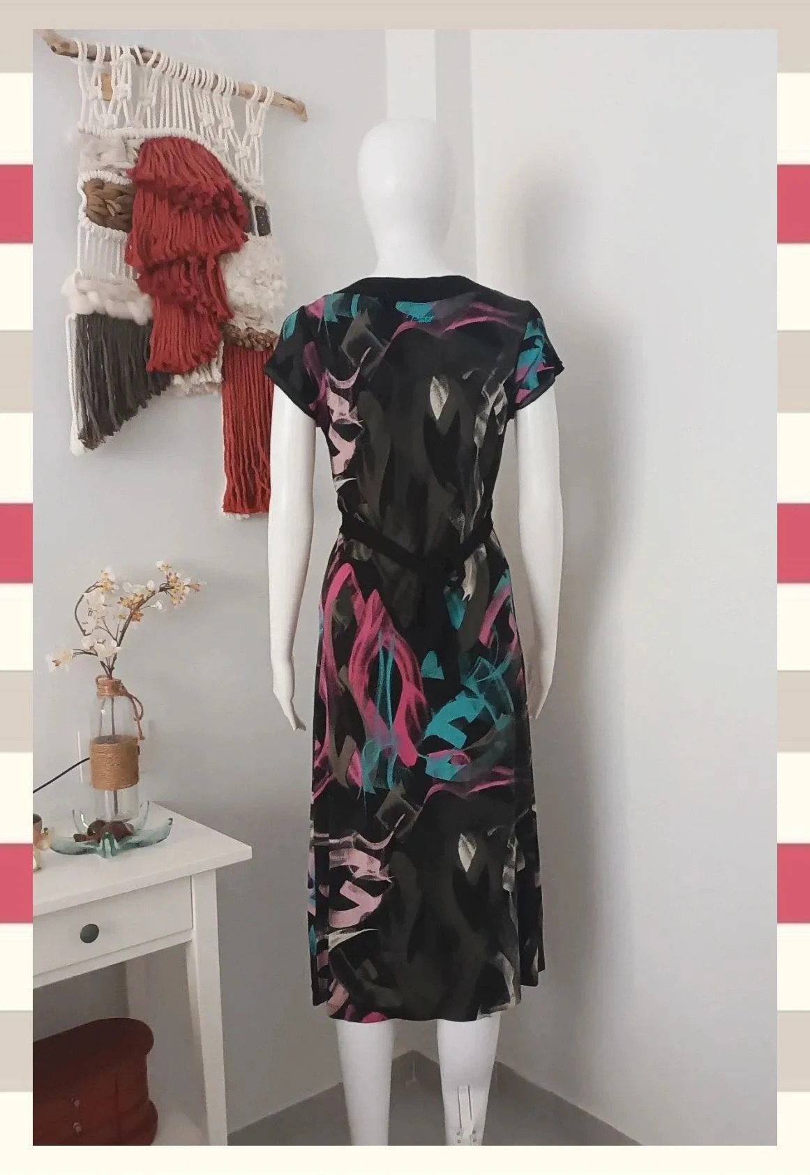 Vestido Midi Print Abstracto Marca Protest T.M. – Protest – taille M / 38 / 10 3