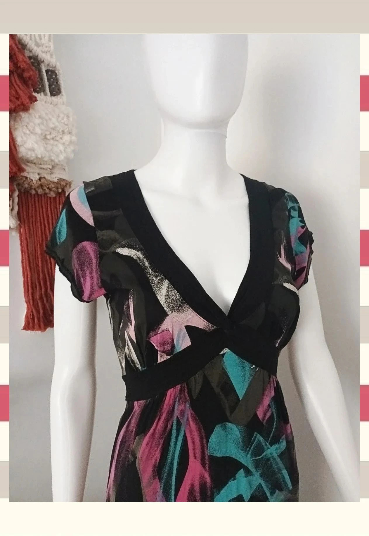 Vestido Midi Print Abstracto Marca Protest T.M. – Protest – taille M / 38 / 10 4