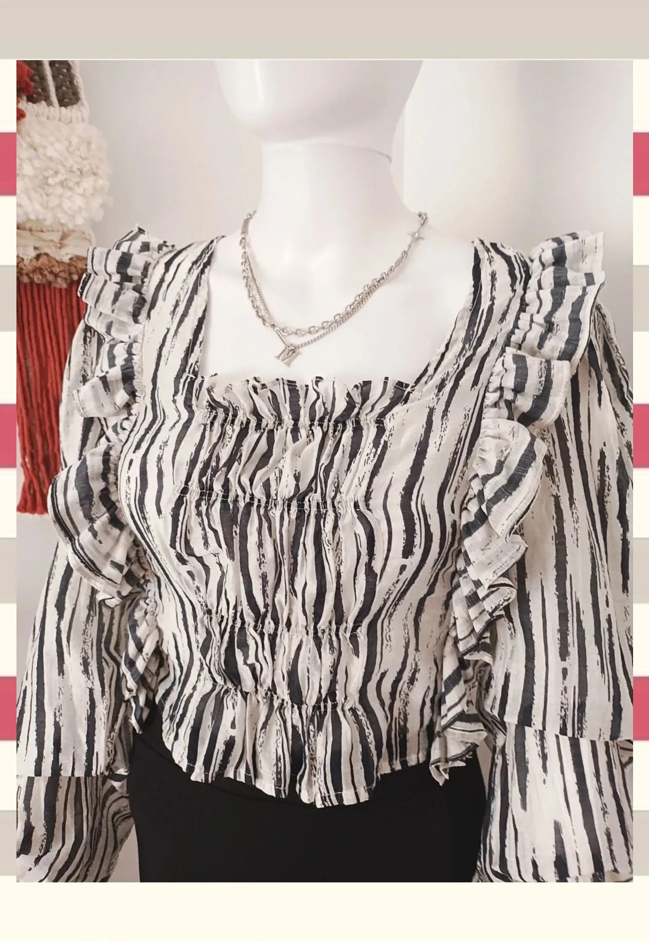 Blusa Cropped Estilo romantico/boho T.M – La Boutique – taille M / 38 / 10 4