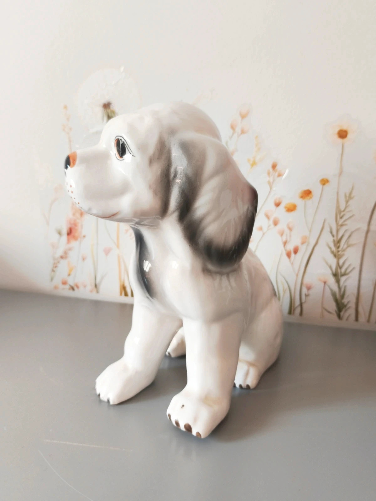 Hermosa figura Decorativa Perro Cerámica – Top Vintage 3