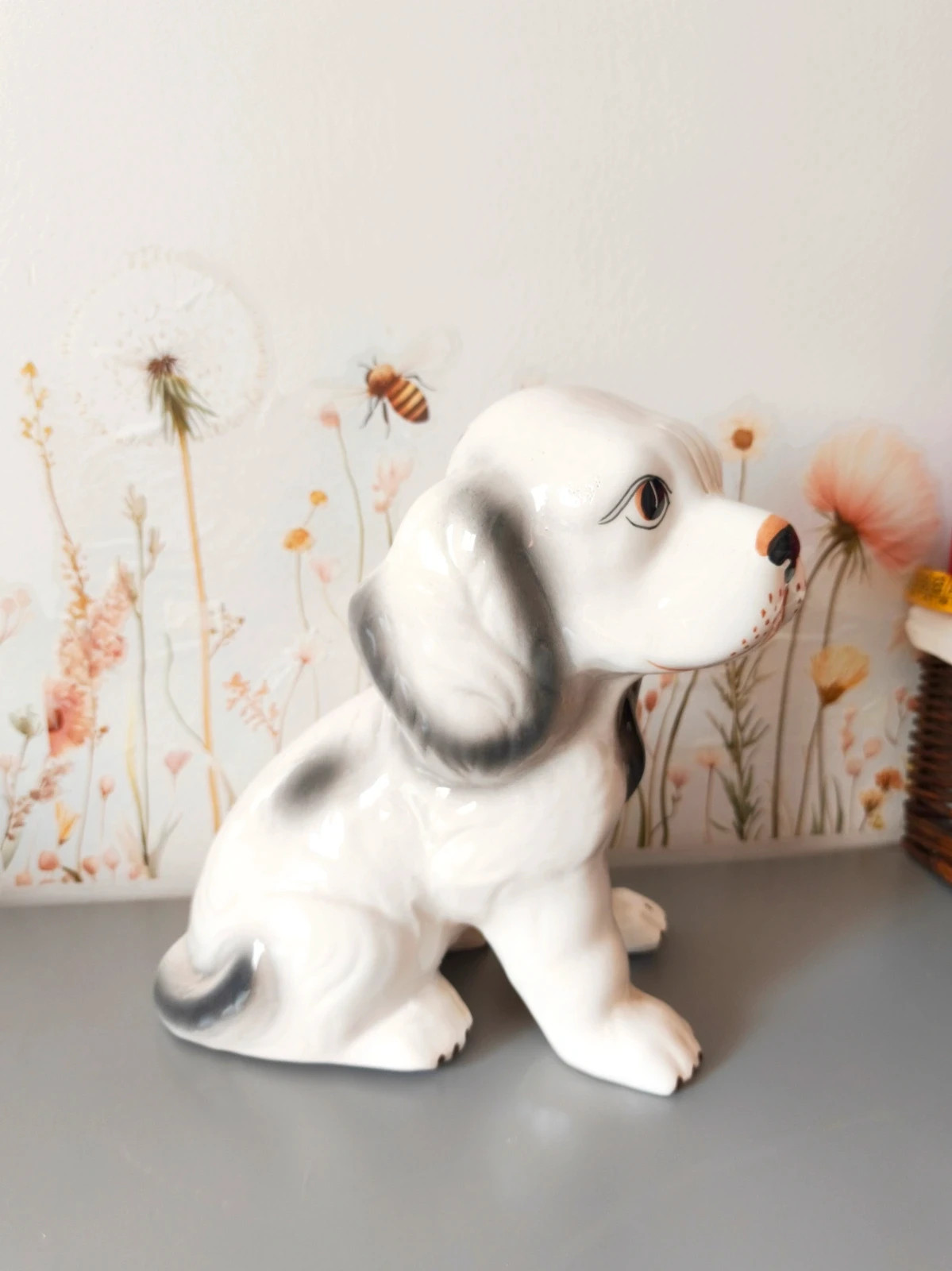 Hermosa figura Decorativa Perro Cerámica – Top Vintage 2