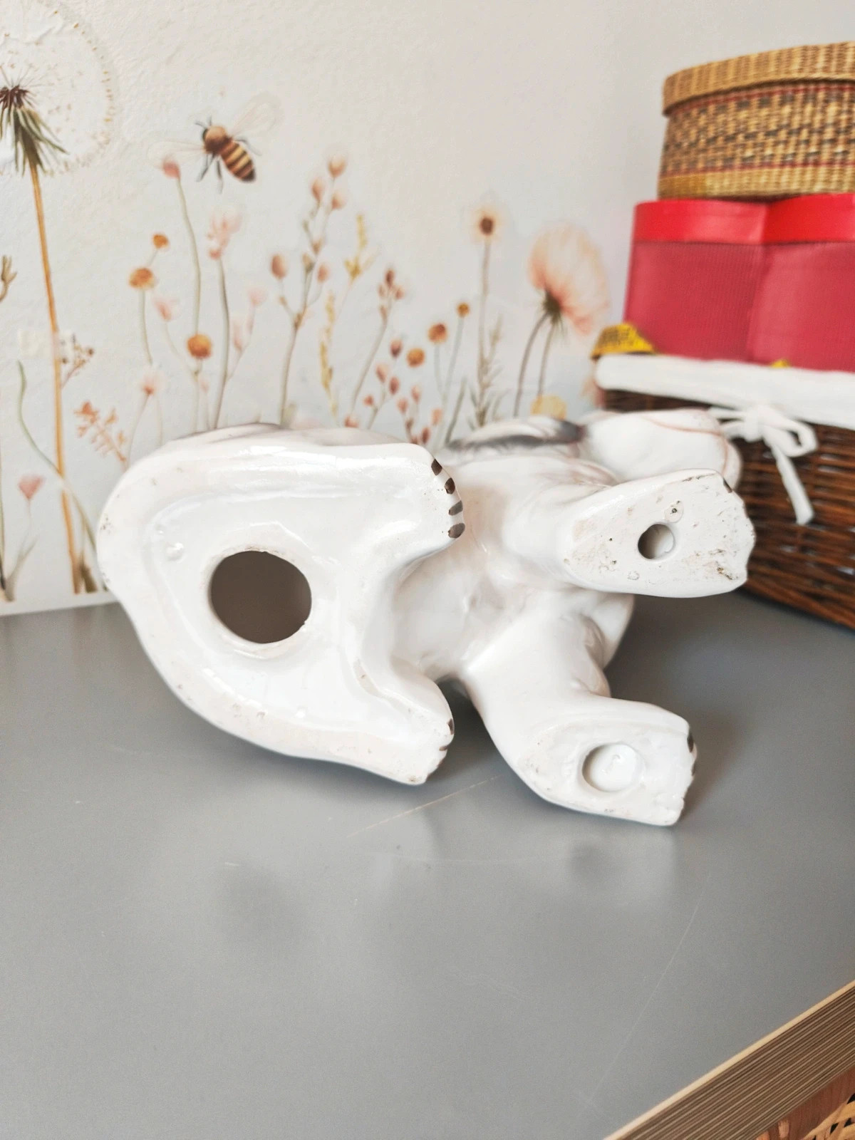 Hermosa figura Decorativa Perro Cerámica – Top Vintage 4