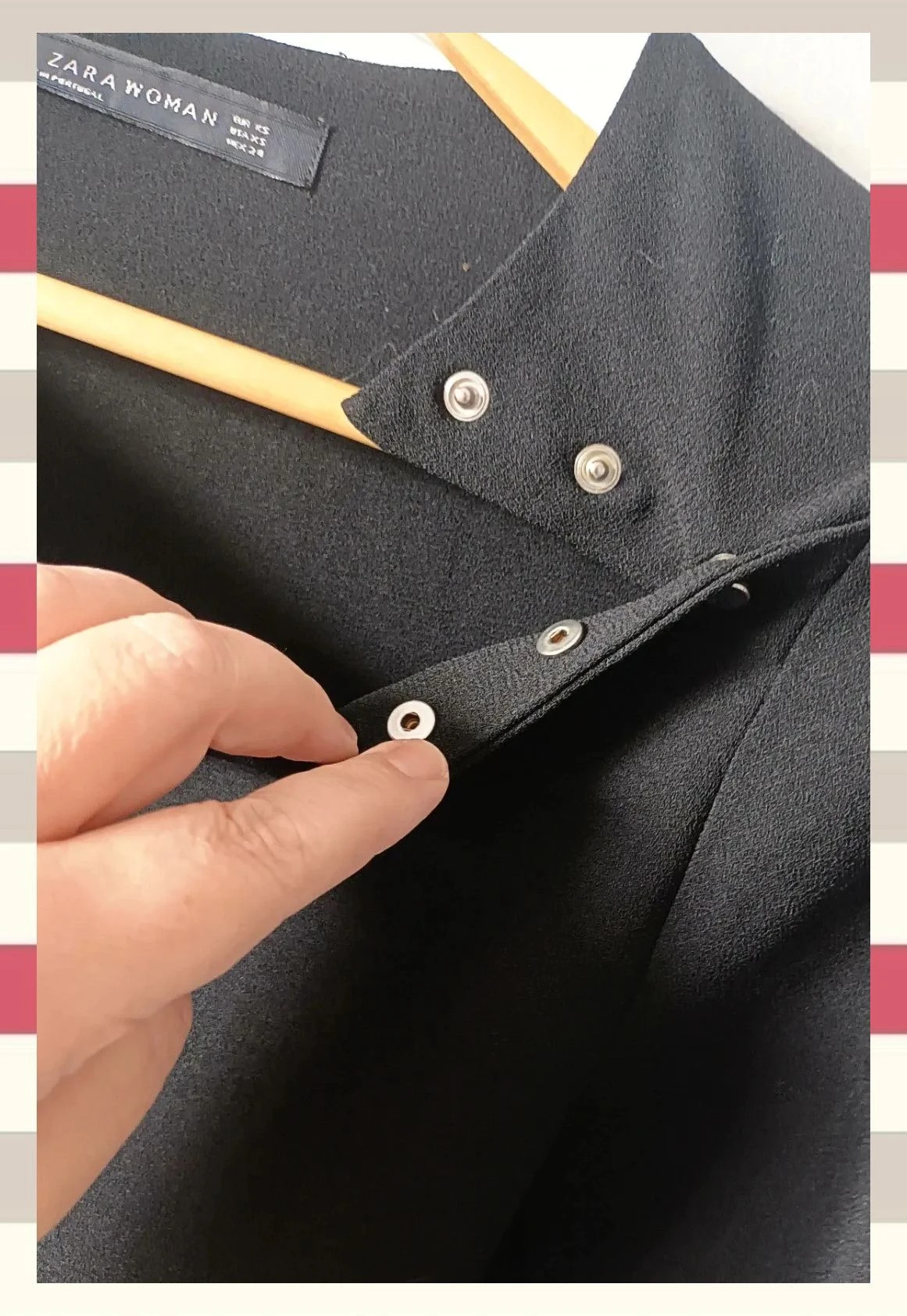 Blusa negra con detalles metálicos Zara Woman T.XS Como nueva – Zara Woman – taille XS / 34 / 6 4