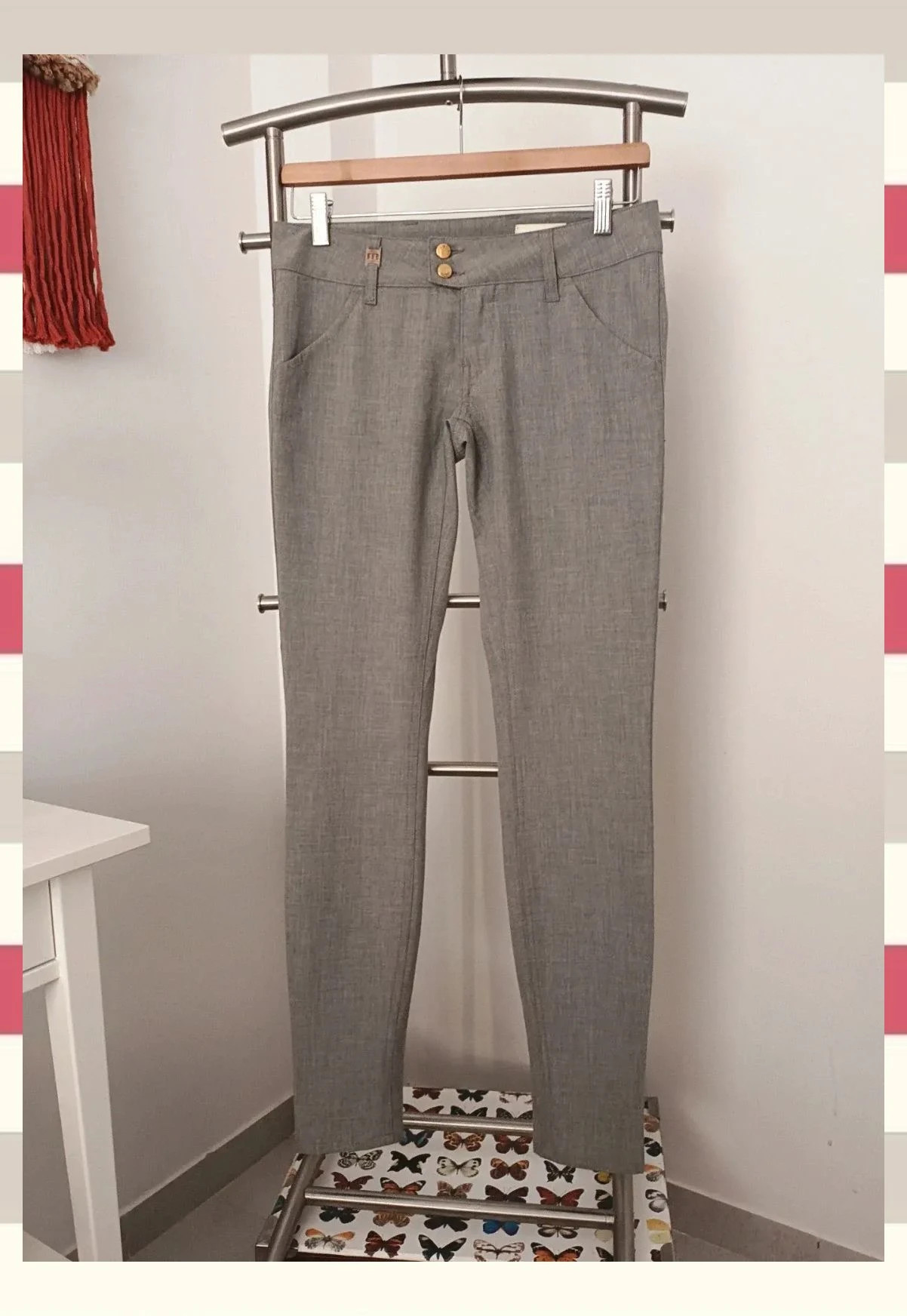 Chino gris MET talla S (36) - pitillo tobillero, buen estado