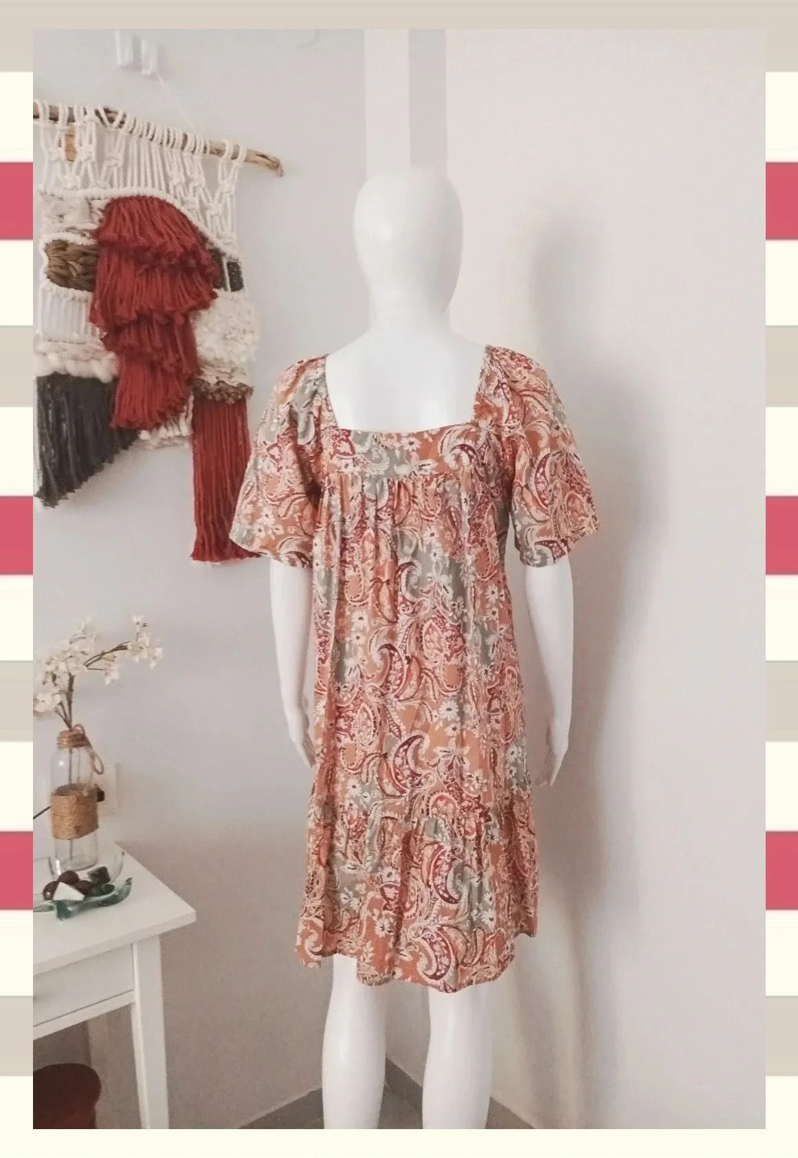 Vestido Mini con Estampado Cachemira/Paisley T.S – MNG Casual – taille S / 36 / 8 2